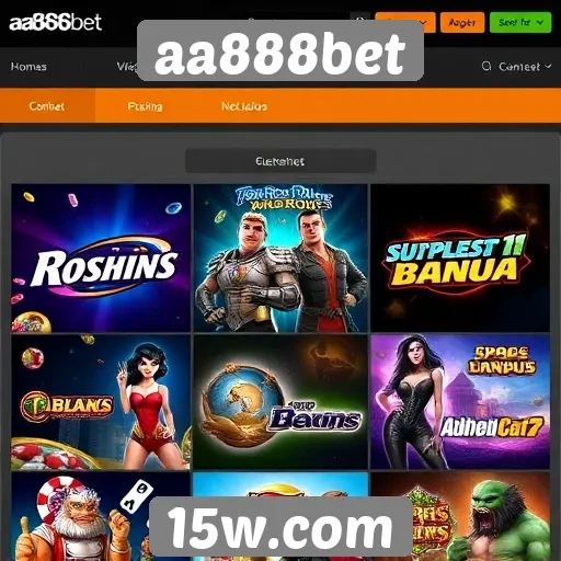 Variedade de jogos oferecidos na plataforma aa888bet